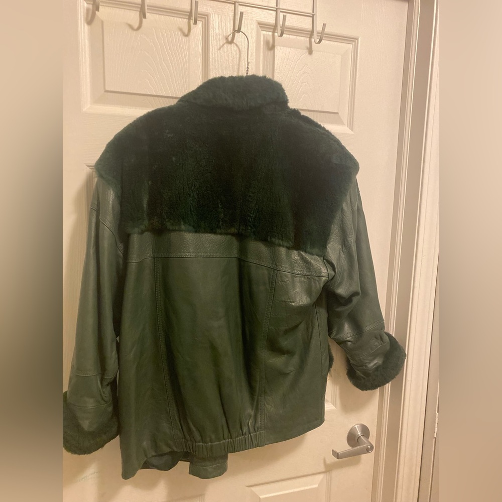 Green fur jacket